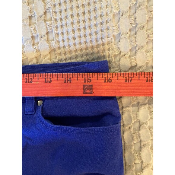 Chico’s So Slimming Womens Bright Blue Size 15R Cropped Pants Pockets - Picture 5 of 7